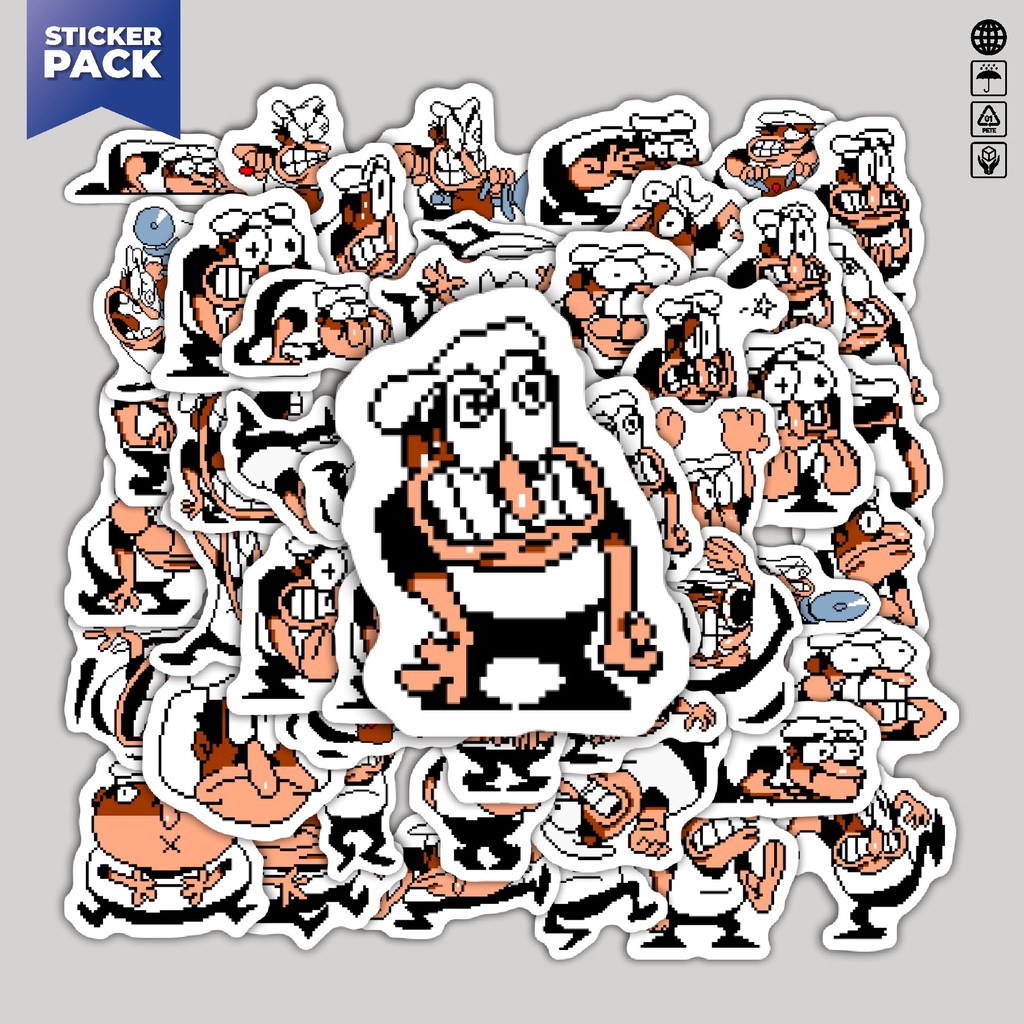 

[100PCS]Stiker Pack Pizza T Pepi V3 Aesthetic Vinyl Anti Air Dekorasi Sticker Laptop Buku Journal Koper Helm Casing HP Gitar Helm Skateboard