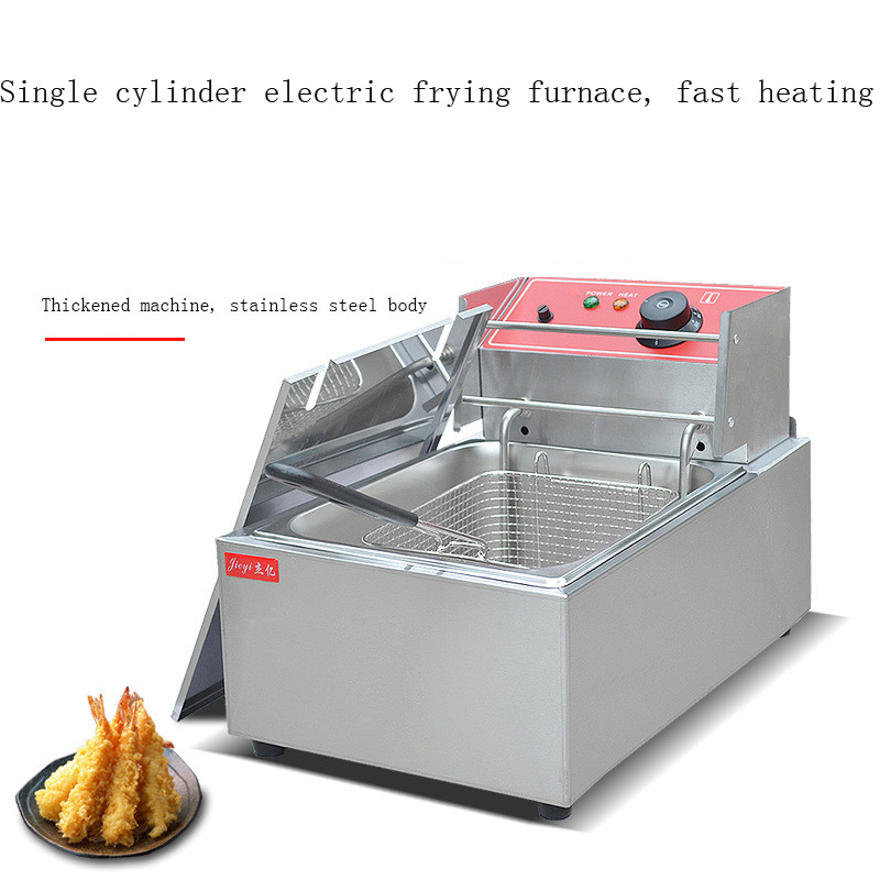 Single Cylinder Fryer Commercial Electric Fryer Deep Fryer for Fried Chicken Legs French Fries Chips