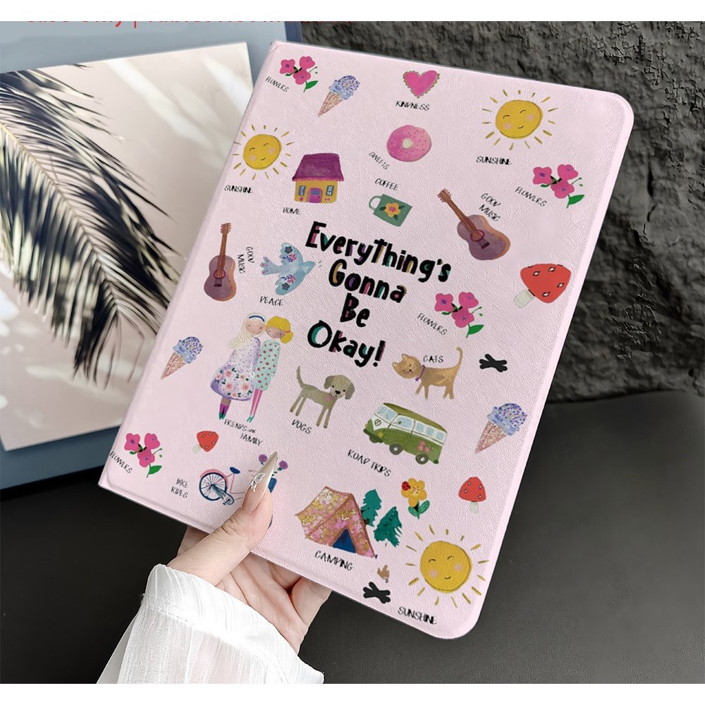 Ilustrasi berwarna-warni Case  tablet Samsung  A8 10.5 inch A9 8.7 inch A9+ 11 inch S6 Lite 10.4 inc