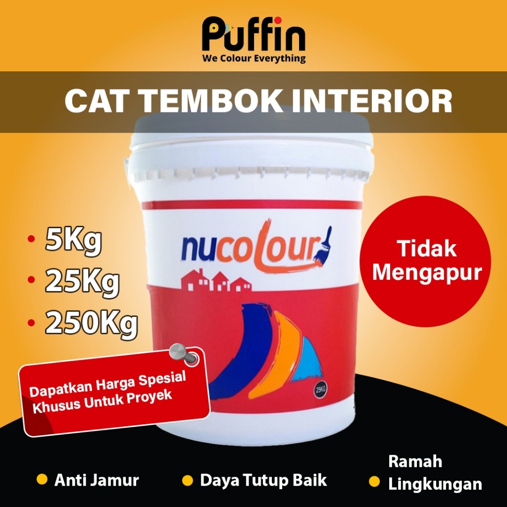 Puffin Paint Cat tembok Nucolour 5kg dan 25 kg no ngapur