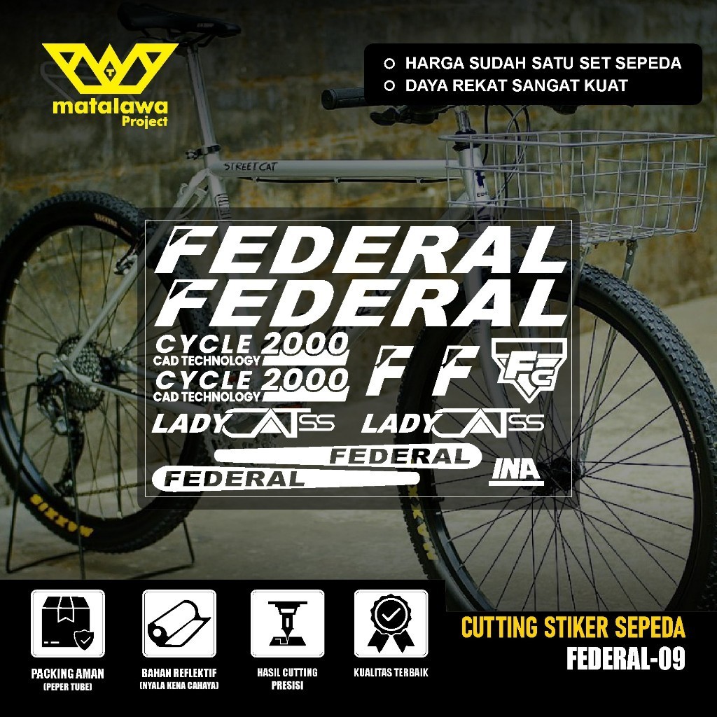 STIKER FEDERAL Cutting STICKER Sepeda FEDERAL Lady Cat ss Stiker Pussycat MG 33 MTB BIKE 550 SX SET 