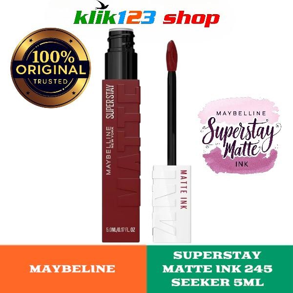 Maybelline Superstay Matte Ink Liquid Lipstick 5ml | Lip Cream Tahan Lama | Matte Finish | Lipstik O