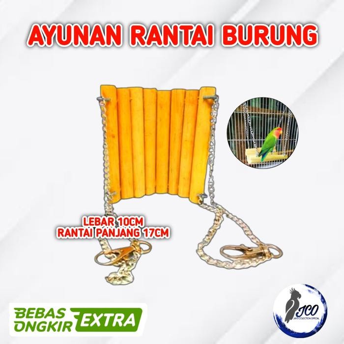 AYUNAN RANTAI MAINAN BURUNG LOVEBIRD