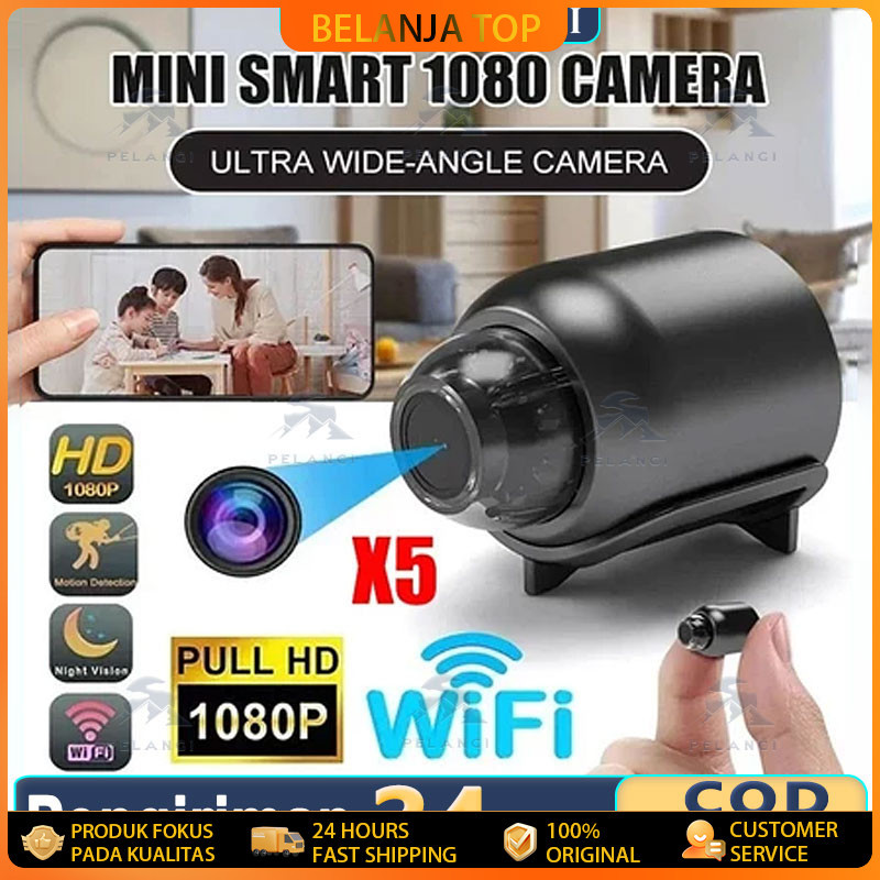 X5 Kamera CCTV Mini Tersembunyi Tanpa Kabel 1080p CCTV Wifi Jarak Jauh Lewat Hp Camera Cctv Kamera K