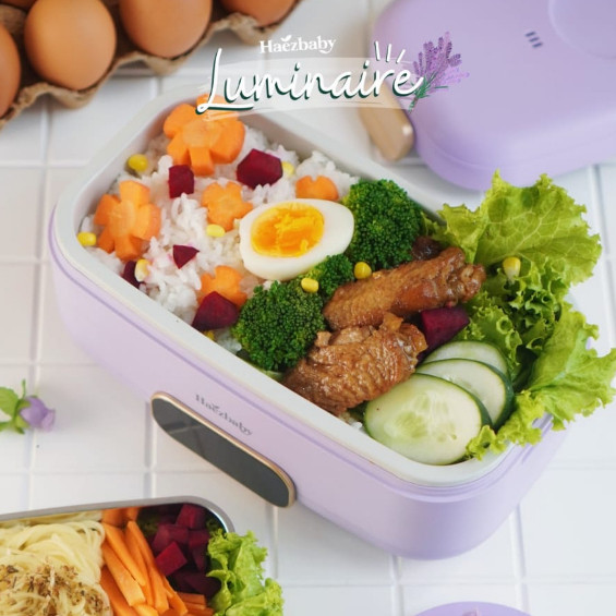 Haezbaby Luminaire Electric Lunchbox  MPASI Portable Cooker Touchscreen