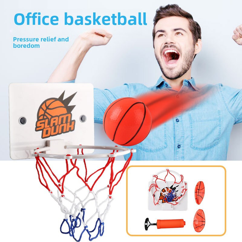 Mini Basketball Hoop and Balls - Bedroom Toilet Office Desktop Mini Basketball,Suction Cup Basketbal