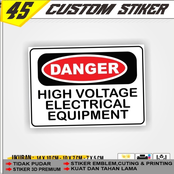 Stiker Sign High Voltage Electrical Equipment Stiker / Stiker High Voltage / Stiker K3 / Stiker LIst