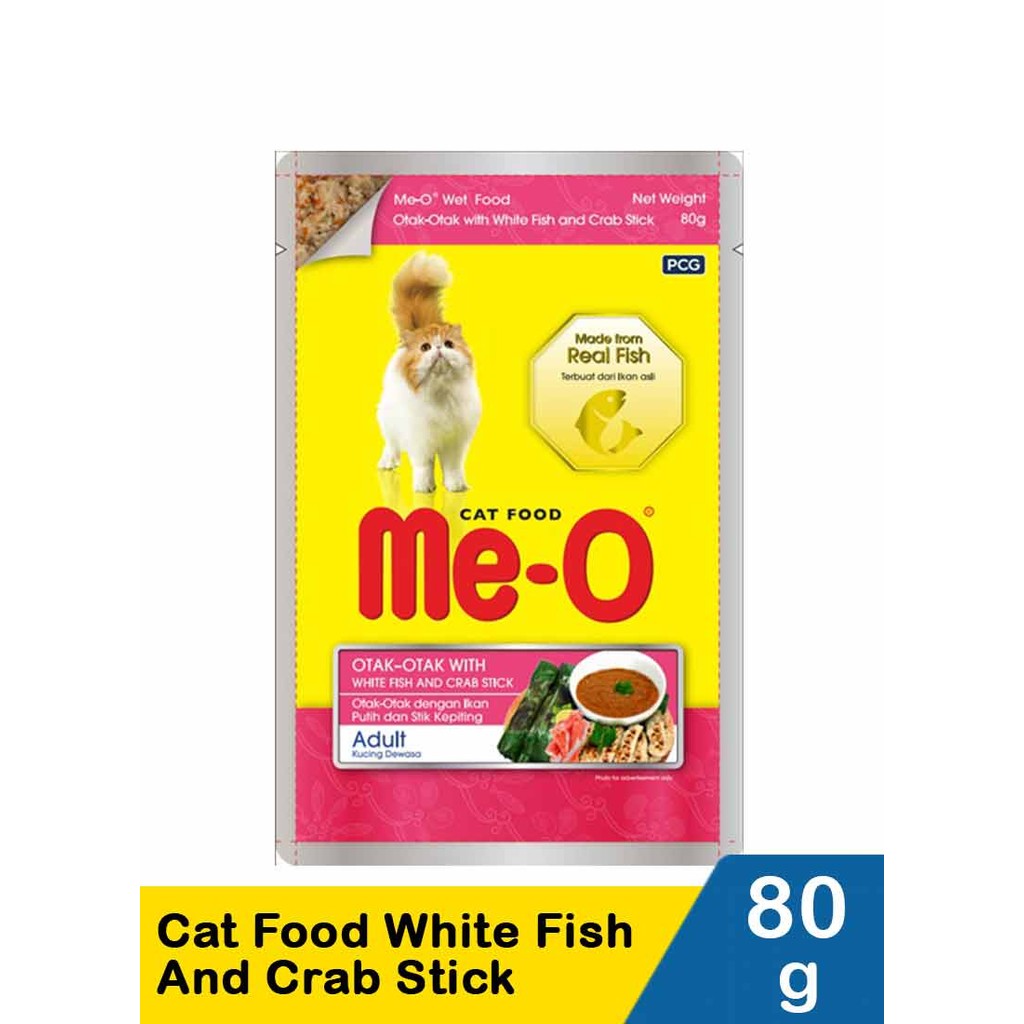 ME-O CAT FOOD OTAK-OTAK WHITE FISH CRAB STICK 80g