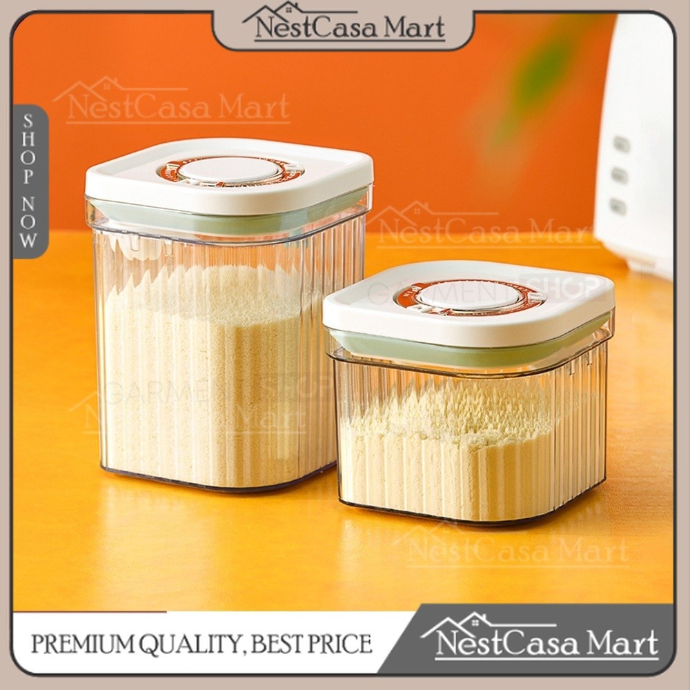 Kotak Susu Bubuk Bayi Container Box Wadah Susu Toples Snack Tutup Tekan Kedap Udara Bagus - NestCasa