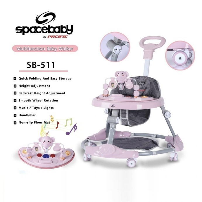 BABY WALKER SPACE BABY SB-511 ELEPHANT