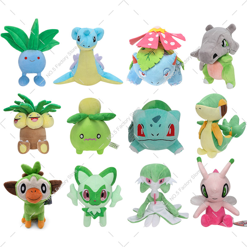 Pokemon Plush Soft Stuffed Animals Collection Shiny Cubone Oddish Exeggutor Sprigatito Bulbasaur Ven