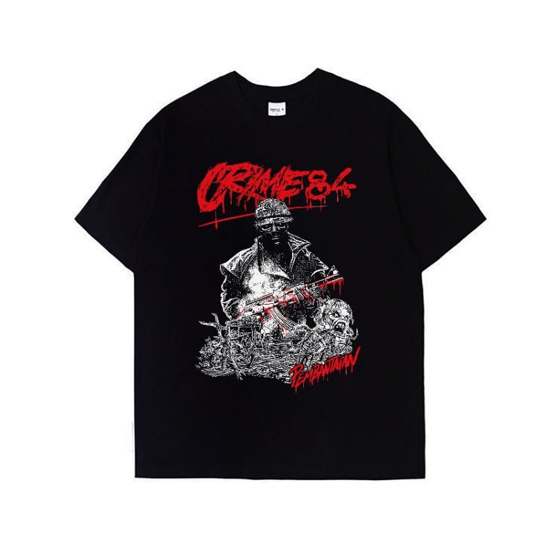 Kaos band Punk Crime 48 Tshirt black - New merchandise Kaos band punk