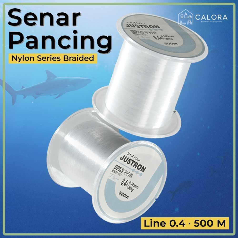 Senar Pancing Braided Nylon 500M Tali Pancing Kuat Anti Putus JUSTRON
