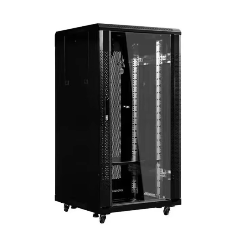 18U Rack Server Cabinet Outdoor Network Metal Data Cabinet with 19-Inch Standard 42U 22U 32U 36U Cap
