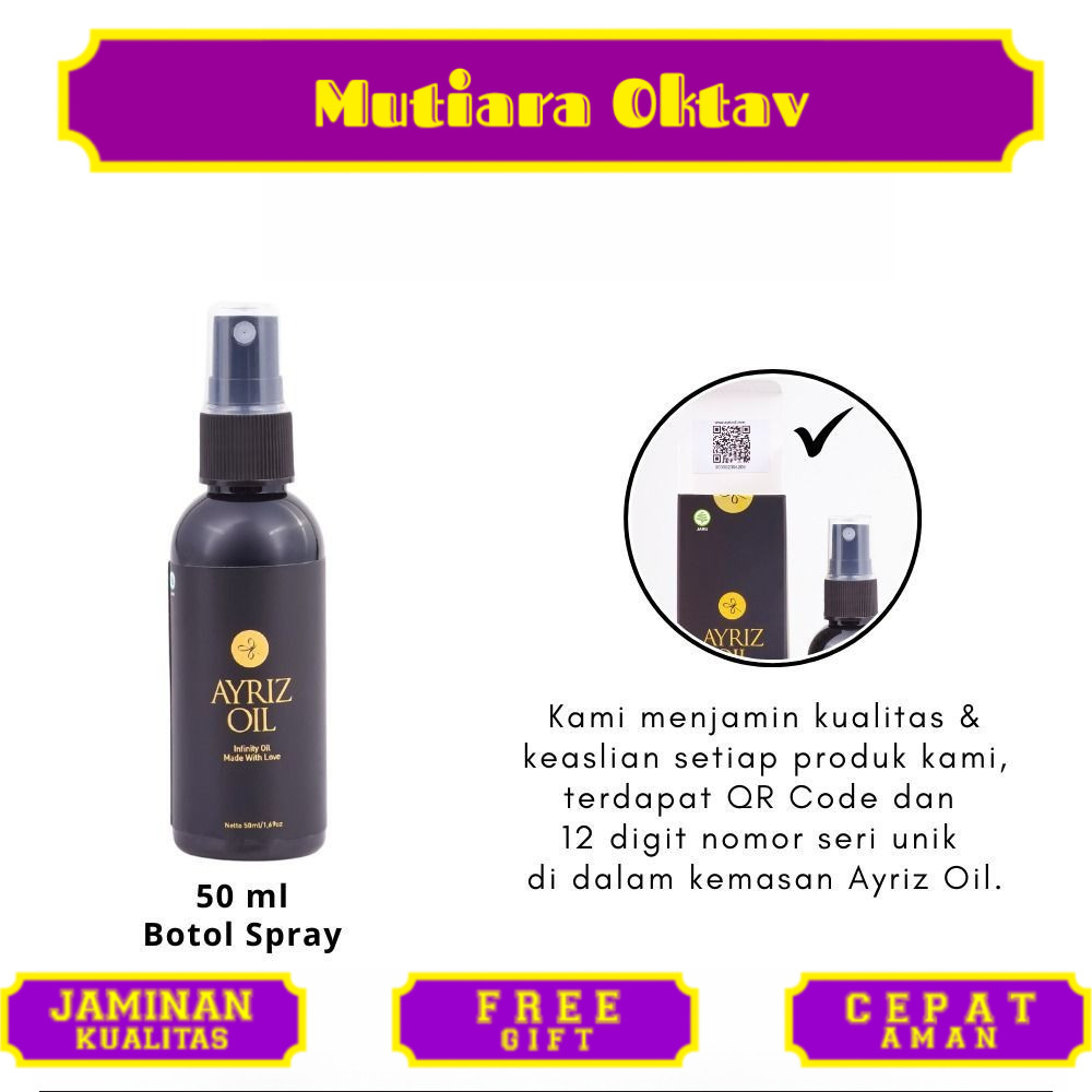 AYRIZ OIL SURABAYA  TRAVEL SIZE 50ML MINYAK TERAPI HERBAL MINYAK TERAPI HERBAL