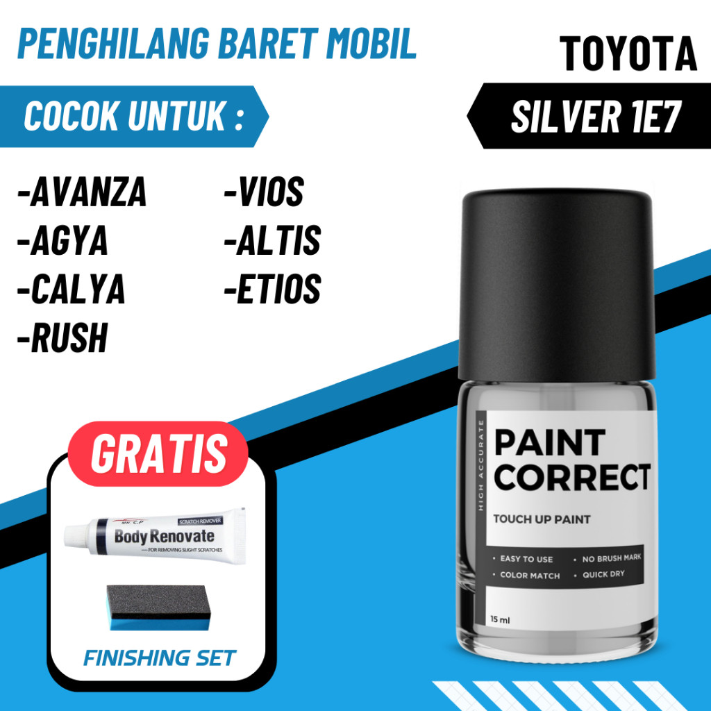 Olipart Cat Oles Penghilang Baret Mobil TOYOTA Silver 1E7
