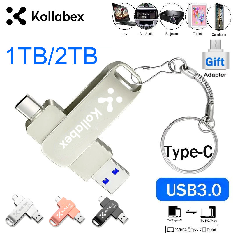 Kollabex 1TB 2TB Flash Drive for Android HP OTG Flashdisk High Speed USB 3.0 Flash Drive Flash Disk[