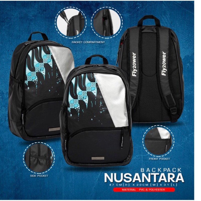 Tas Ransel Badminton Flypower Nusantara Original