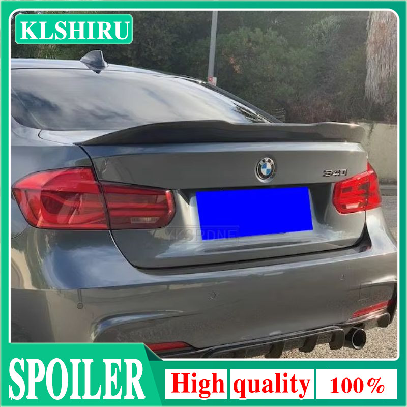 For BMW F30 F35 3 Series Se / F80 M3 2013-2018 PSM Style Rear Spoiler Lip Real Carbon Fiber / Forged