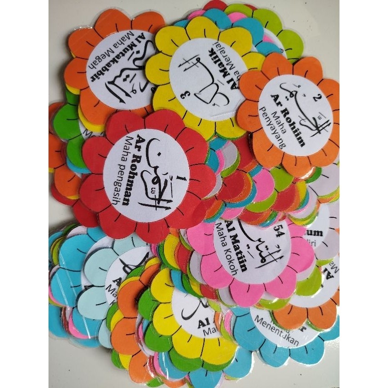 MIRAL_SHOP Hiasan Kelas/Asmaul Husna satu set 99