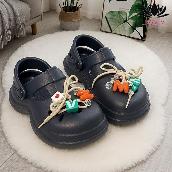 Sandal Jepit INGVIVI Wanita Wedges Cantik dan Elegan Terbaru Wedges Perempuan Nyaman