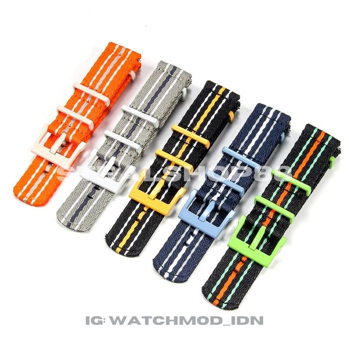 Strap Blancpain X Swatch Scuba Fifty Fathoms Tali Canvas not Rubber Strap Swatch Blancpain 22 mm 2 P