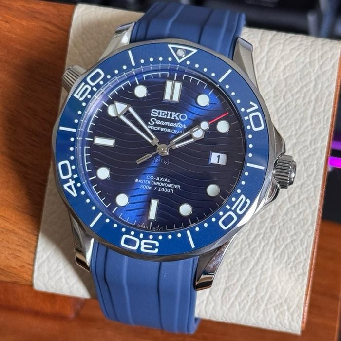 Seiko Mod Seamaster Blue 007 NH35 CO Axial