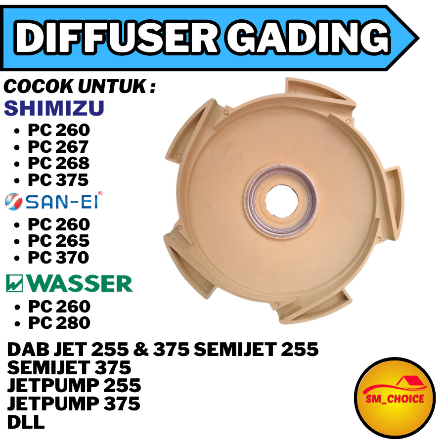 Diffuser Dab 255 370 Defuser Jet Pump Shimizu 268 260 375