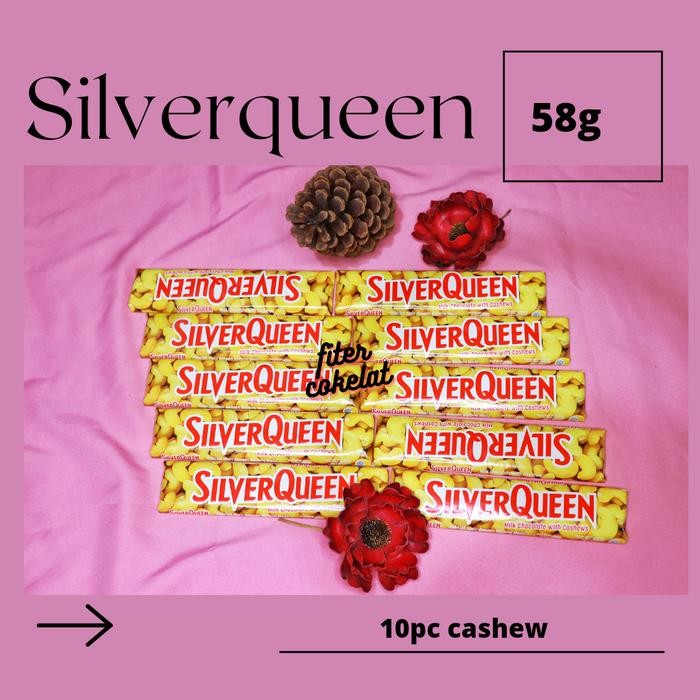 SILVERQUEEN 58G / 55G CASHEW almond/ SILVERQUEEN BESAR almond chocolate Coklat Makanan halal cokelat