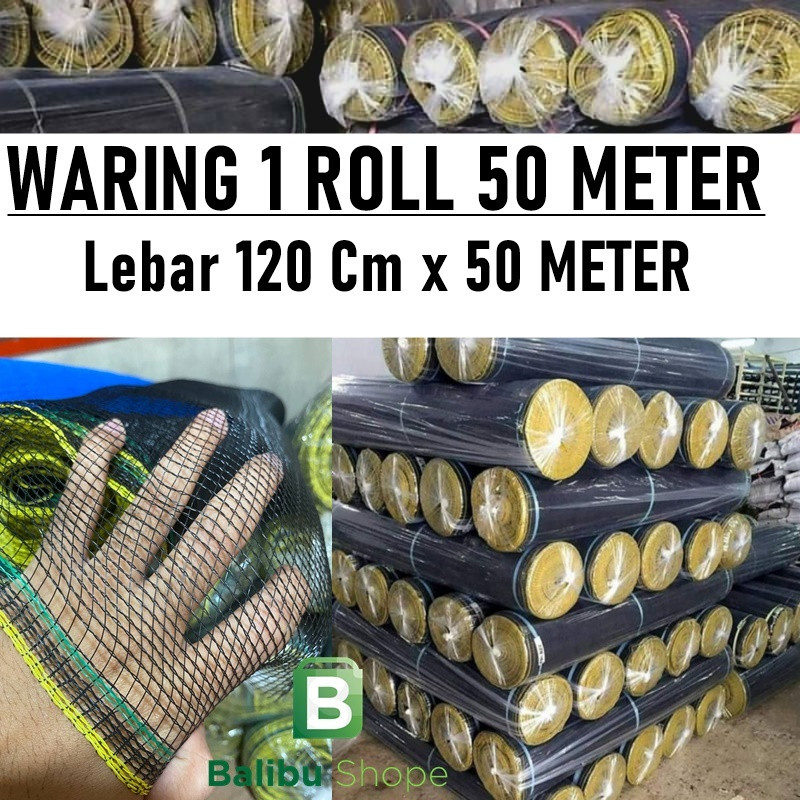 BERGU_IDJaring Waring Ikan 1 Roll Lebar 120 Cm 50 Meter