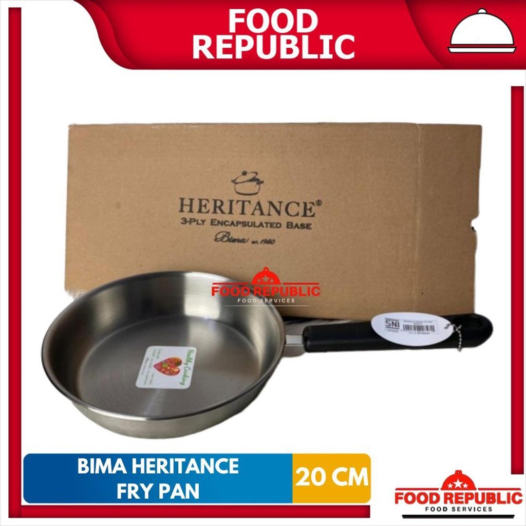 BIMA HERITANCE PRO LITE FRYPAN 3 PLY STAINLESS Penggorengan BP121820
