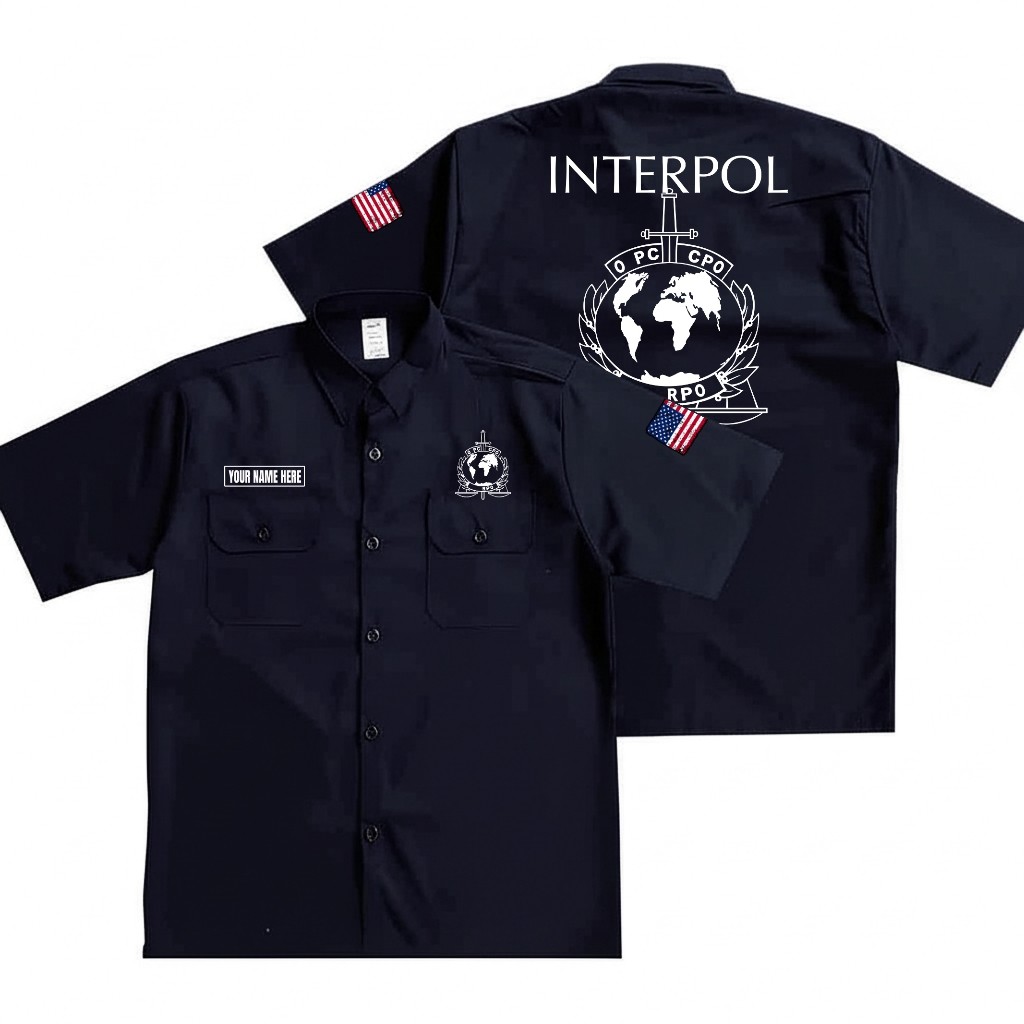 Kemeja INTERPOL - DRIVER ENTHUSIAST Fans Merchandise Community Club Unisex Lengan Pendek