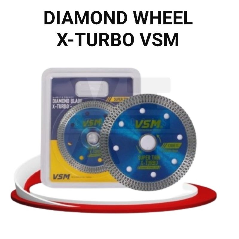 Diamond Wheel X-Turbo 4" SUPER THIN VSM - Mata Potong Keramik Granit 4 Inchi VSM