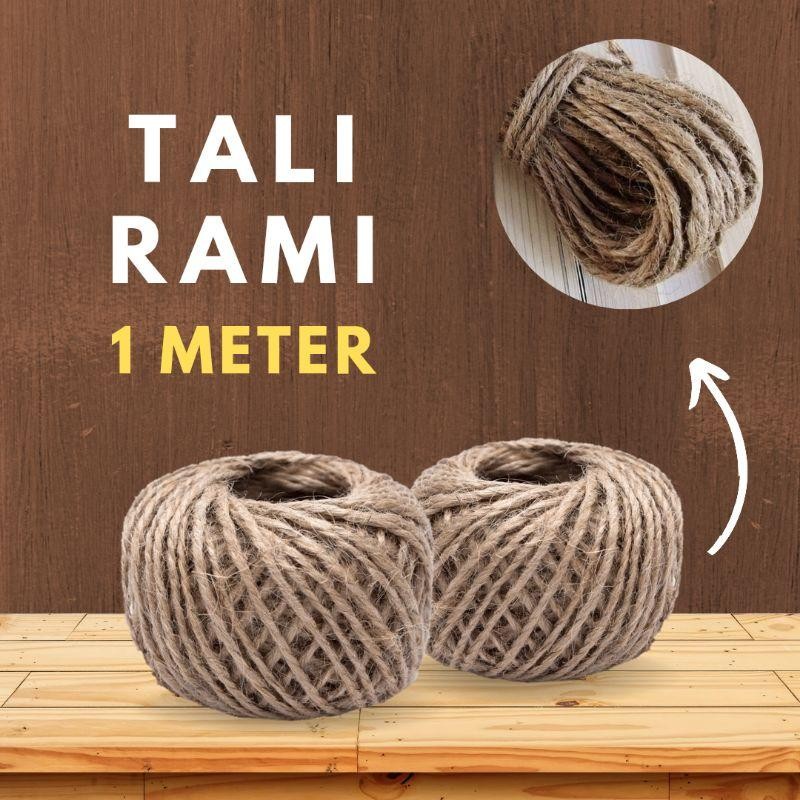 Tali Rami 1 meter Tali Goni Coklat 2 ply 1m Ikat Hangtag Jerami Packing Estetik Meteran Makassar