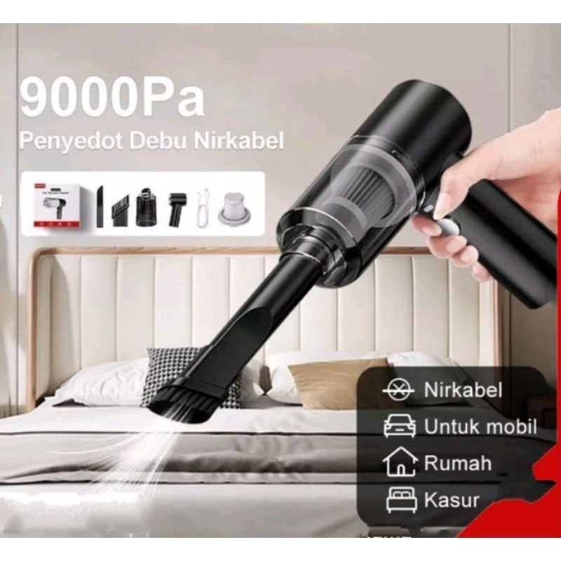 Vacuum Cleaner Wireless Portable Penyedot Debu Rumah Mobil USB Charging Vakum Cleaner Original Produ