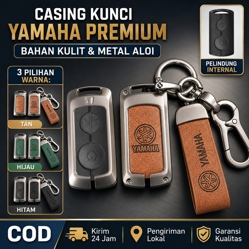 Casing Sarung Remote Yamaha Grand Filano NMAX XMAX Keyless Logam Kulit Sarung  Honda Stylo PCX ADV S