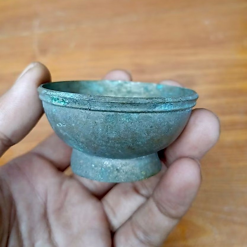 bokor kuningan kecil lawas antik jadul vintage