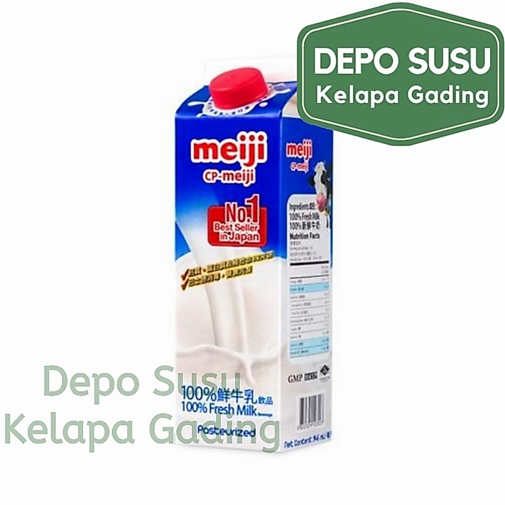 Susu Meiji Fresh Milk Original Pasteurisasi 946 ml Kemasan Biru | Terlaris nomer 1 di Jepang import 