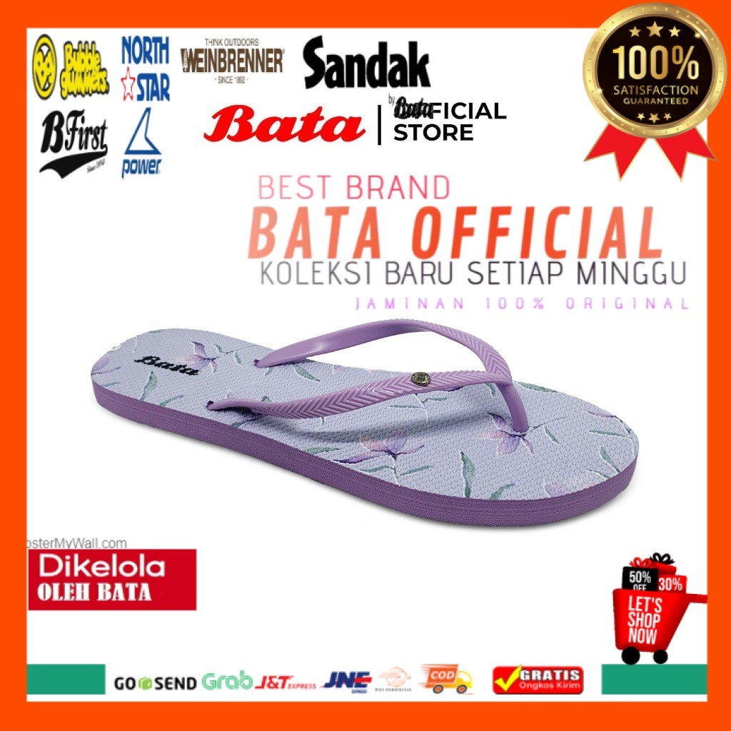 BATA - SYDNEY "Rubber" Sandal Jepit Karet Wanita