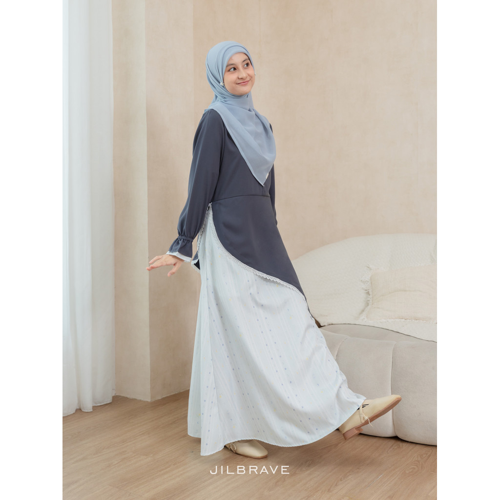 [MINOR DEFECT] Grade B JILBRAVE Nayara Dress Gamis Exclusive Pattern Feminine Chic