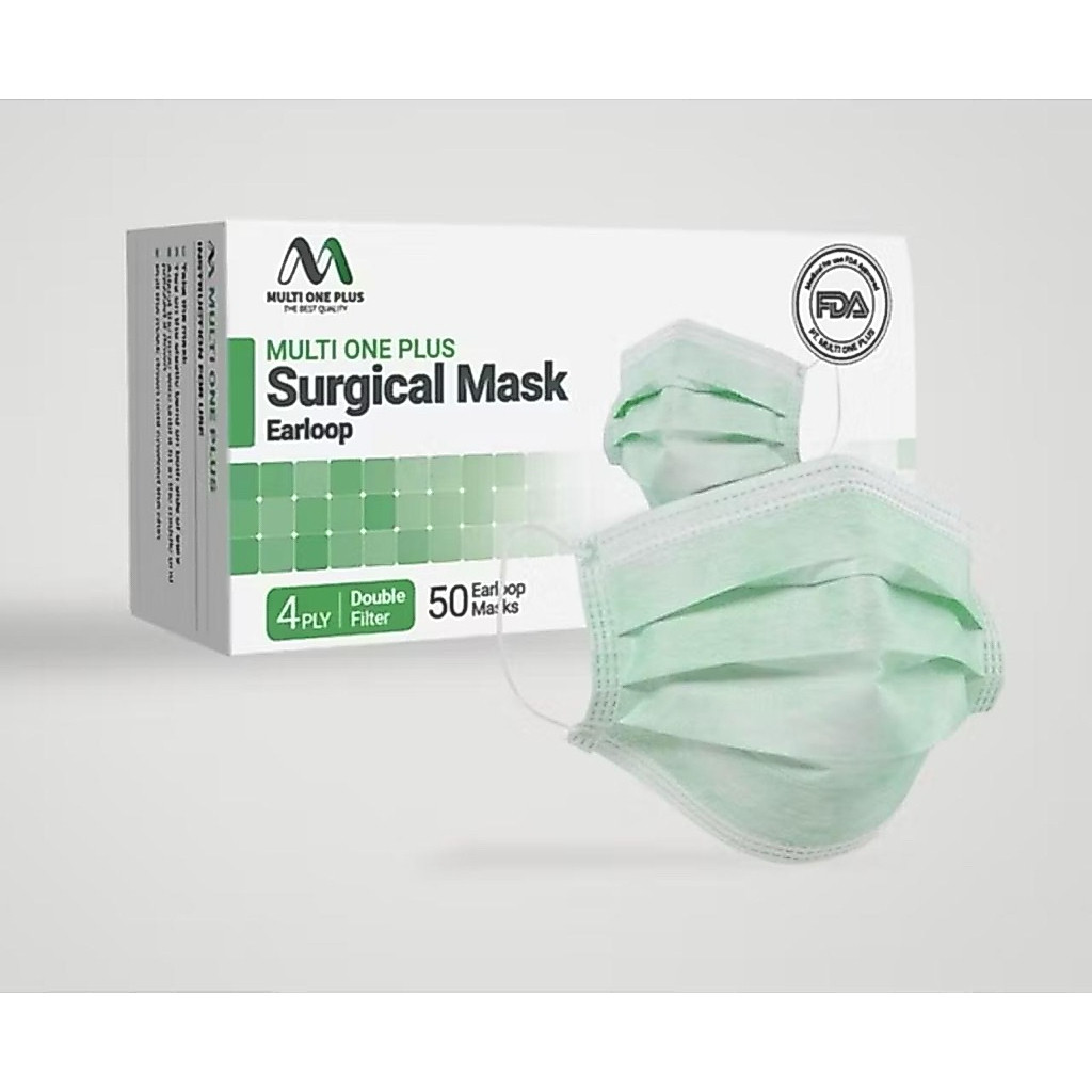 SURGICAL MASK EARLOOP 4PLY MULTI ONE PLUS PALING MURAHHHH