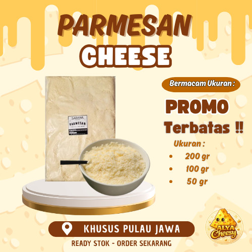 PARMESAN CHEESE / keju parmesan bubuk grated