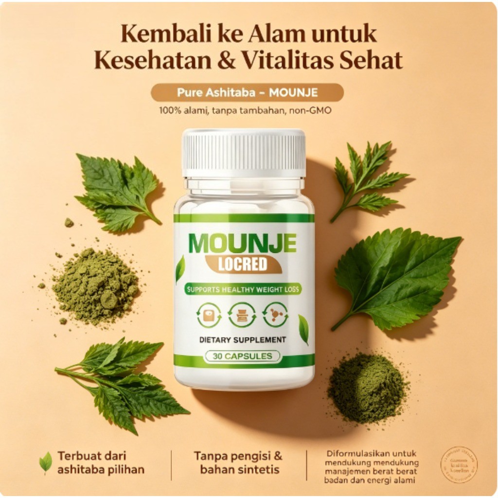 Kapsul Ashitaba Murni MOUNJE 30 Mendukung Manajemen Berat Badan yang Sehat dan Meningkatkan Energi d