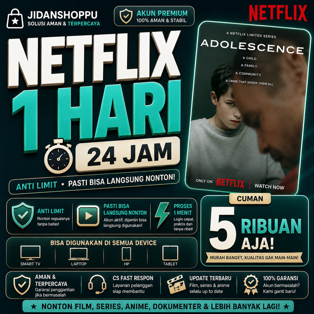 [NFX] NETFLIX 1 HARI [24 JAM] ‼️ PRIVATE PROFILE ‼️ AKTIF 24 JAM ‼️ FAST RESPON 24 JAM ‼️BY JIDANSHO
