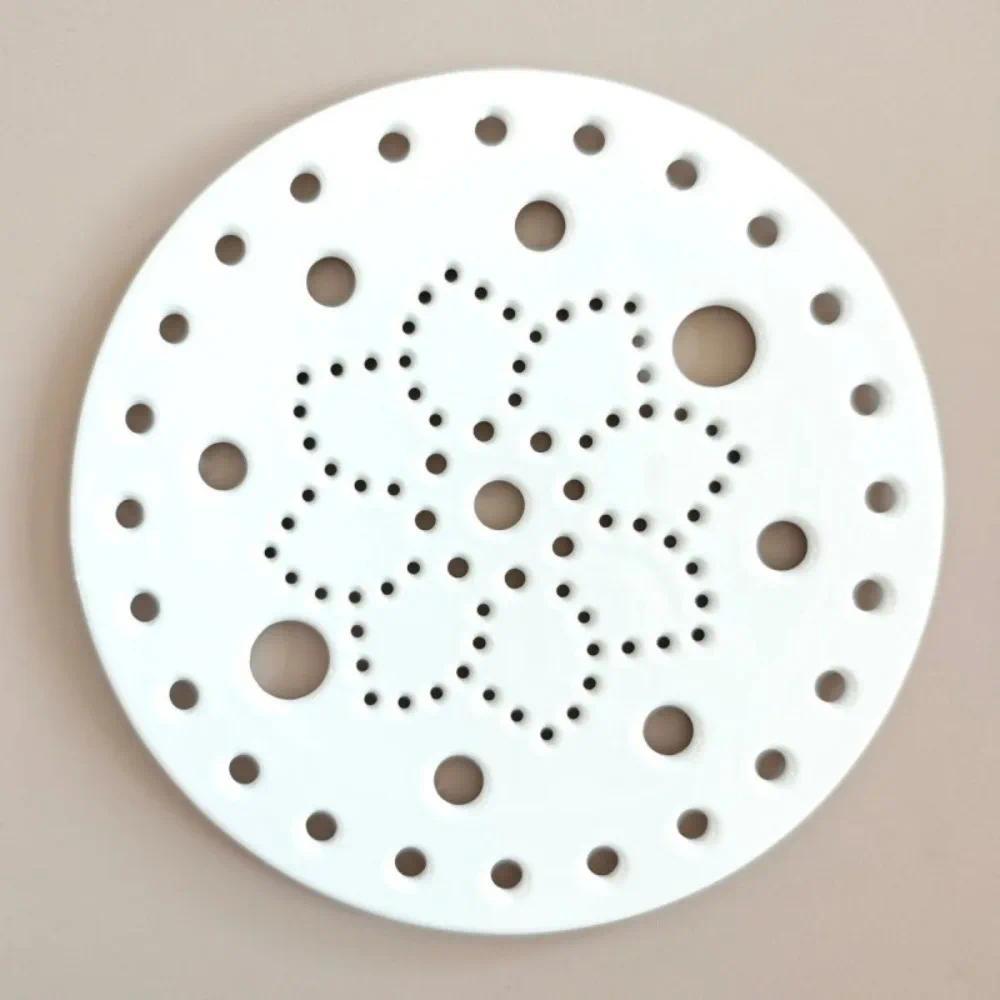 Ceramic Drain Plate Steaming Plate Porous Tray High Temperature Resistant Steaming Tray Fruit Plate 