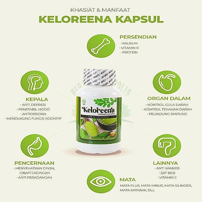 Erbe- Obat Antidepresan Alami, Penghilang Depresi Cemas Keloreena 50 Kapsul