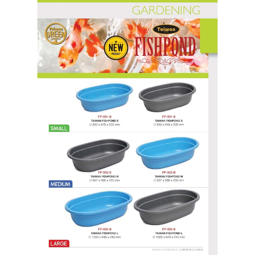 GANDISOP FISHPOND – Bak Oval Serbaguna - MEREK TAIWAN PLASTIK