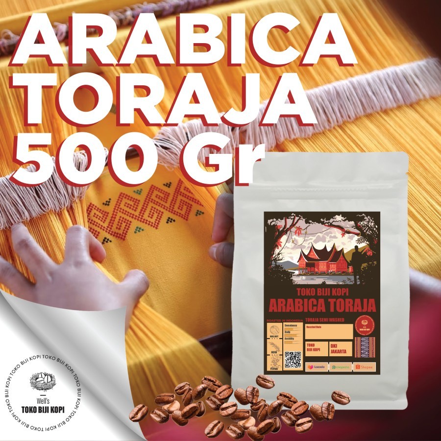

JAMIN MURAH !!!KOPI ARABIKA TORAJA KALOSI SEMI WASH ROASTED BEAN - 500 GRAM - BIJI(BISA LANGSUNG ORDER)