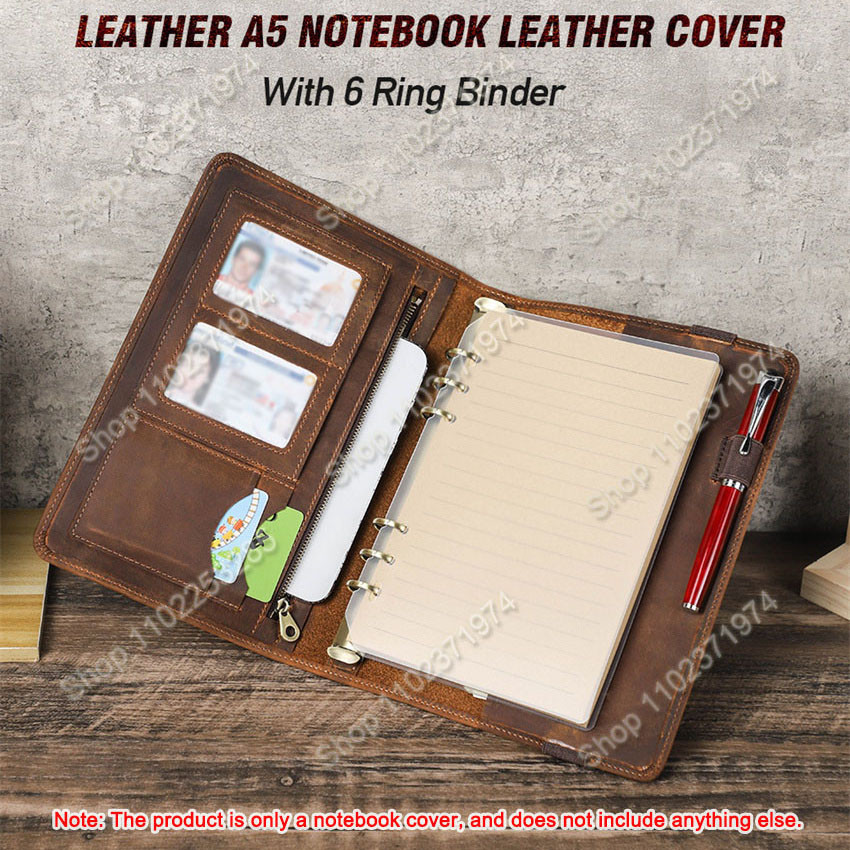 

A4/A5 Notebook Book Cover Luxury Retro Leather Notebook Cover Case Replaceable Core Stationery Office School Supplies