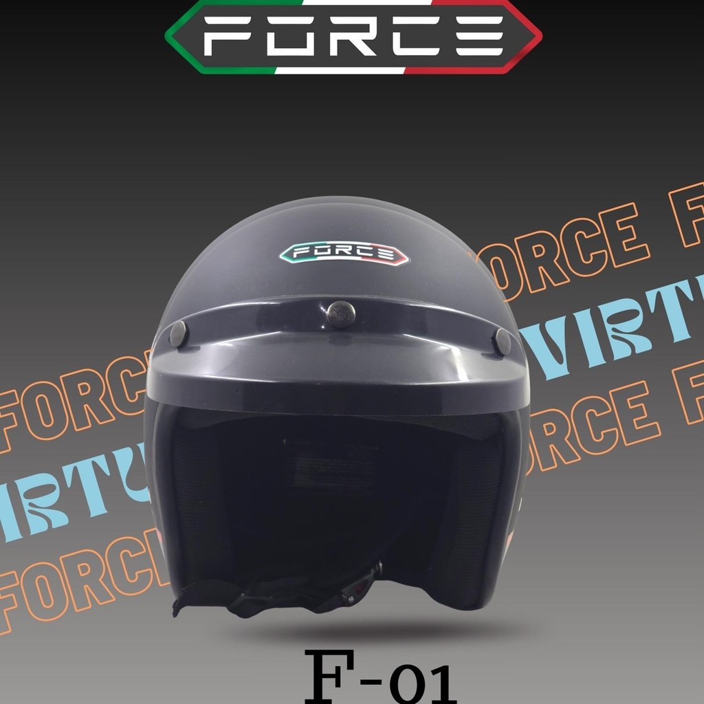 FORCE Helm Half Face Retro 01 (Fiber)